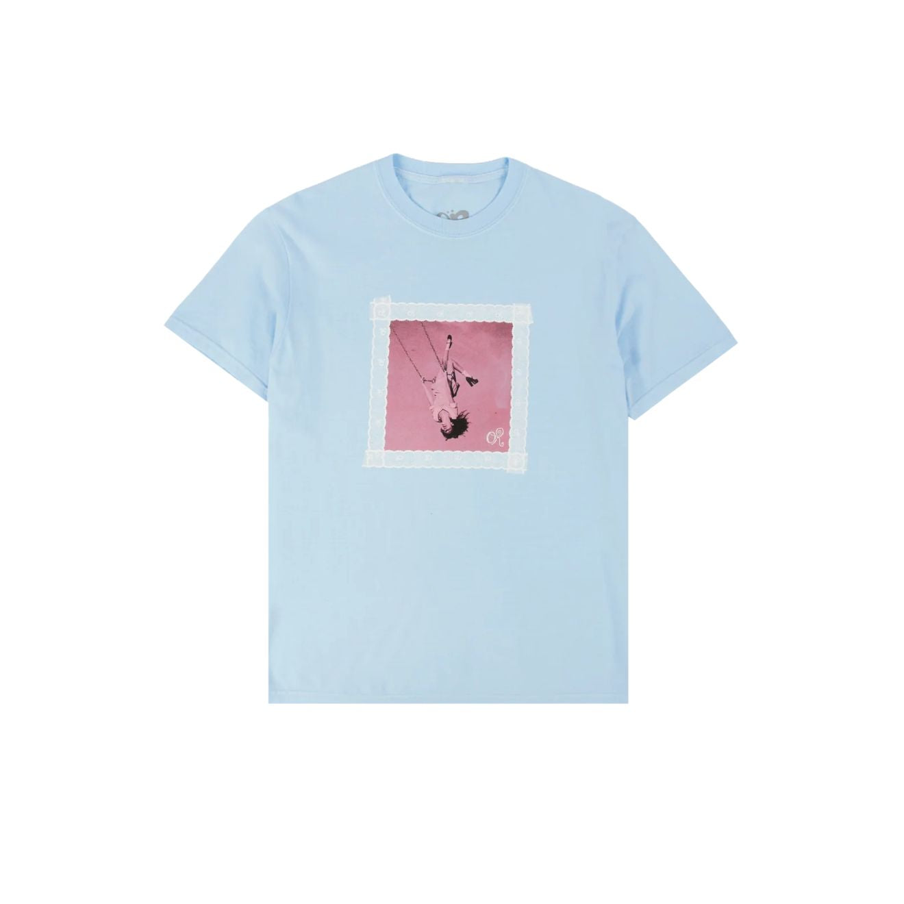 lace album cover oversized blue t-shirt