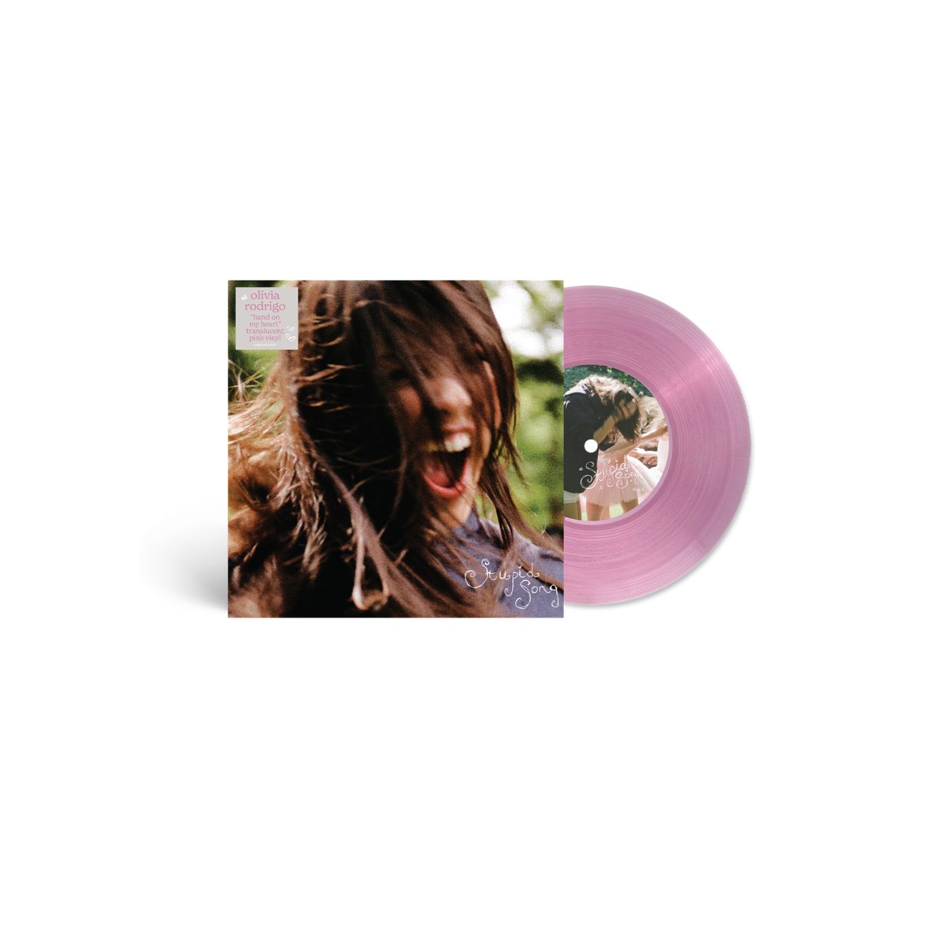 stupid song - 'hand on my heart' translucent pink 7" vinyl