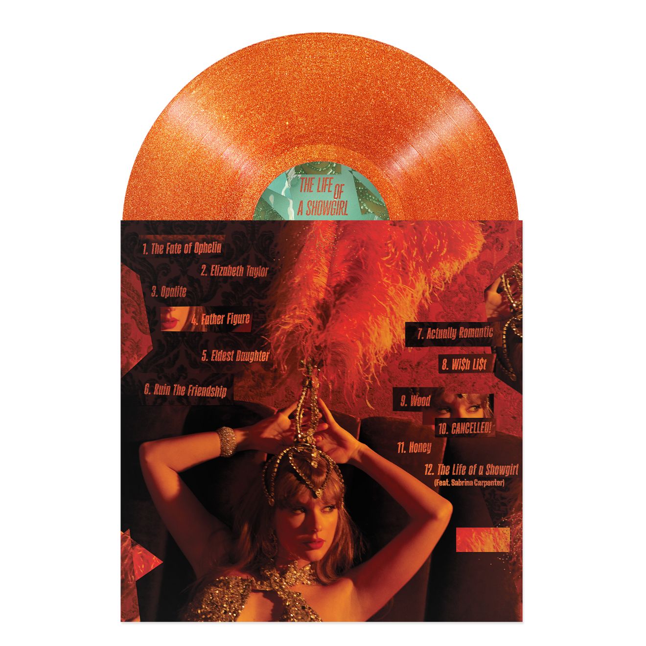 The Life of a Showgirl: Sweat and Vanilla Perfume Portofino Orange Glitter Vinyl